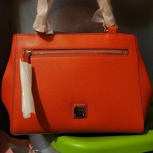 Dooney & Bourke Toto Small Zip Satchel-Tomato